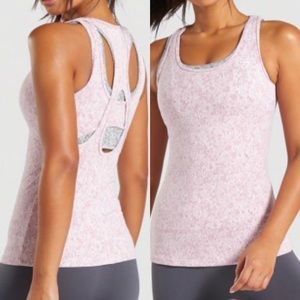 GYMSHARK fleur texture vest, top